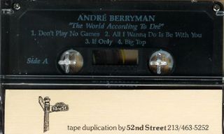Andre Berryman World According to Dre New Cassette