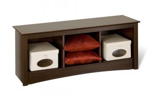 Sonoma Cubbie Bench, Espresso   Prepac Furniture at Avarietyofgifts 