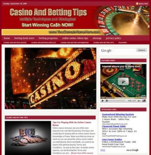 Established CASINO & BETTING TIPS Website For Sale .(Websites by 