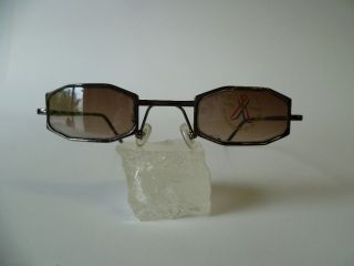 cool silver sunglasses with brown gradient lenses h2m