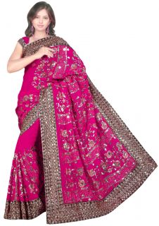 Ready to Wear Indian Embroidery Sequin Sari Saree Belly