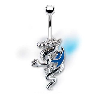    DRAGON BELLY RING BAR NAVEL JEWELRY 14G BUTTON PIERCING JEWELRY B194
