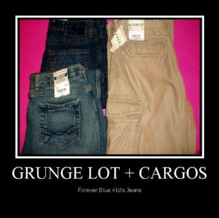 New Huge Arizona Lot Boys Size 14 Jeans Khakis Grunge Destroyed Denim 