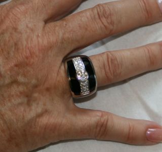 Bernard Passman Platinum Starlight Ring Diamonds Coral