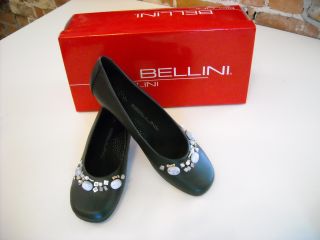 bellini black beaded orianna wedge ballet shoe 7 5 new