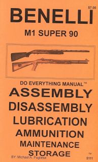 Benelli M1 Super 90 do Everything Manual Care Book New