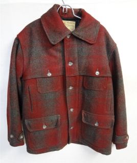 Bemidji Woolen Mills Mackinaw Thick Wool Winter Hunting Coat, Duck 