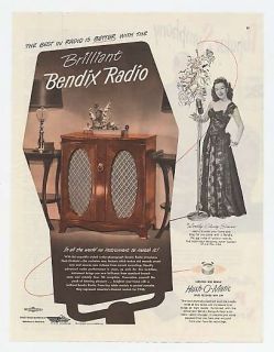 1947 ginny simms bendix hush o matic radio phonograph ad