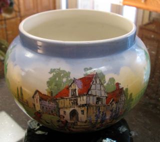 Beswick Ware Planter or Vase with Tudor Style House Decoration England 