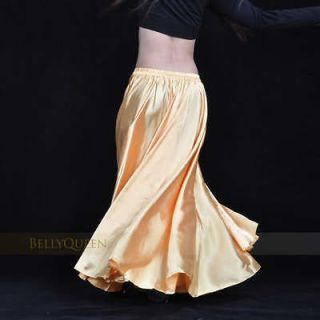 14 color Shining Satin Long Skirt Swing Skirt Belly Dance Costumes