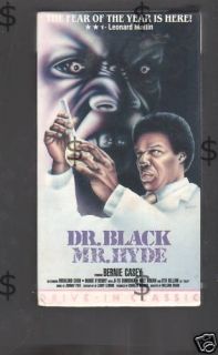 Dr Black Mr Hyde Bernie Casey 1976 Jeckyl RARE VHS