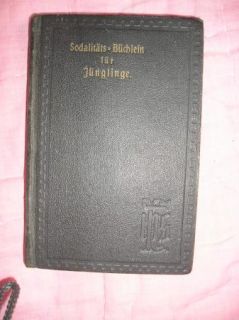 Vtg Antique 1908 German Marianist Young Mens Sodality Prayer Book 