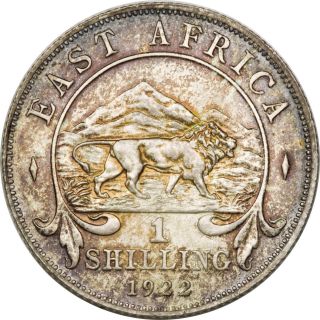 1924 East African One Shilling Coin 250 Silver