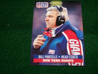 Bill Parcells New York Giants Head Coach 1991 Pro Set Card 72 Mint 