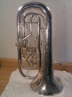BESSON 4 VALVE COMPENSATING SILVER EUPHONIUM ~ MADE IN ENGLAND ~ Just 