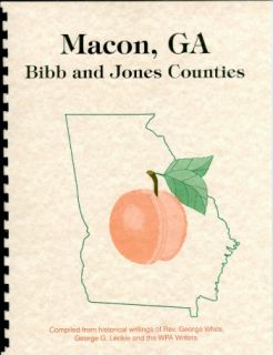 GA Bibb Jones County Georgia Macon Gray Piedmont 1854 White History 