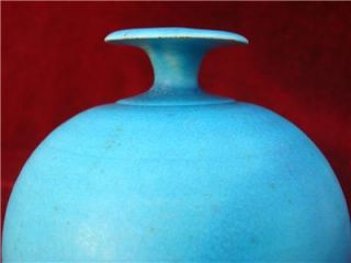 Swedish Gustavsberg Berndt FribergUnsigned Turquoise Stoneware Vase 