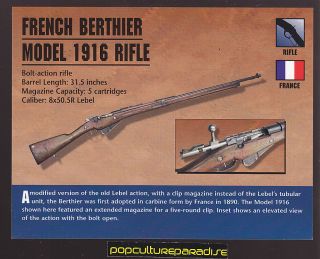 FRENCH BERTHIER MODEL 1916 RIFLE France Atlas Classic Firearms Gun 
