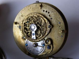RRR Antique Silver Verge Fusee Watch by Berthoud Paris
