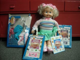 Talking Cricket Doll 1985 Chair Tapes Clothes Lot Playmates