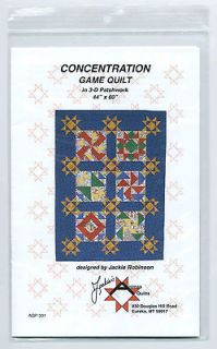 Jackies Animas Quilts CONCENTRATION GAME QUILT 3 D PATCHWORK PATTERN 