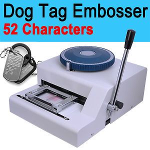   Tag Embosser ID Card Military Embossing Stamping Machine 52 Letters