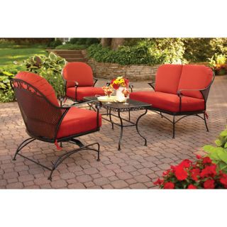 home garden furniture clayton 4 piece outdoor patio conversation set 