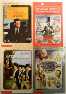 Lot 12 Biographies Chapter Books Scholastic Biography Childhood Famous 