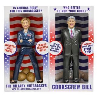 Bill Clinton Wine Opener Hillary Clinton Nut Cracker