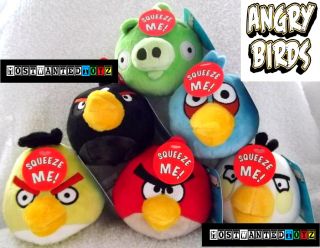   Set 6 Rovio Angry Birds Talking Plush Toys Due December Xmas