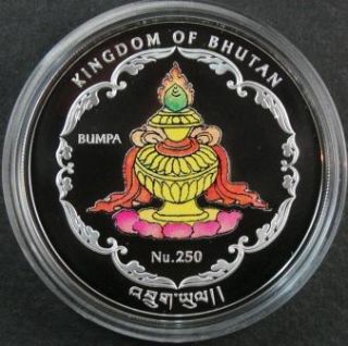kingdom of bhutan face value 250 ngultrum year 2010 silver