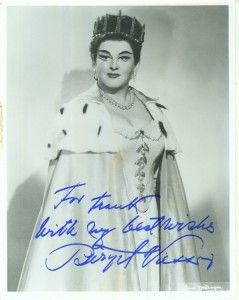 Opera Birgit Nilsson Lady Macbeth Autographed REDUCED Price