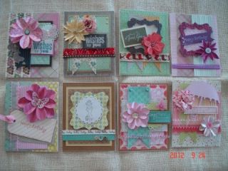 Handmade Assorted Greeting Cards Lot of 8 Birthday Baby Thank You TPHH 
