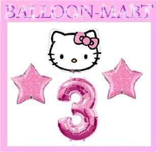 hello kitty third birthday 3rd three party supplies decorations pink 