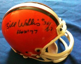 Bill Willis Cleveland Browns Signed Mini Helmet 30 60 HOF 77 