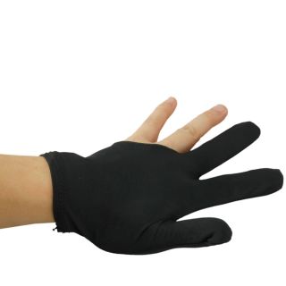High Quality 10 pcs Cue Billiard Pool Shooters 3 Fingers Gloves Black