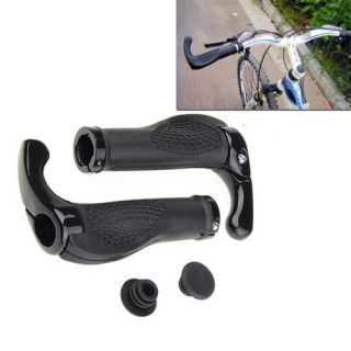 Bicycle Cycling Lock On Handlebar Grips Ends Black Rubber Mountain MTB 