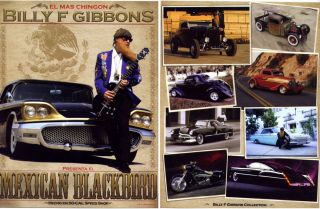 BILLY GIBBONS CUSTOM CAR POSTER & ZZ TOP GUITAR PICK KING BEE SOCIAL 