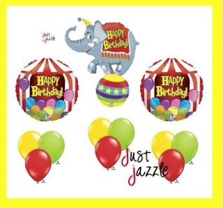 Circus Elephant Big Top Tent Happy Birthday Party Supply Kit Balloon 