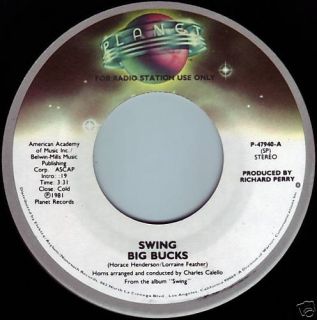 Swing Big Bucks New 45 DJ 1981 Retro Big Band Vocal