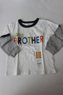 Carters Big Brother Long Sleeve Double Layer Shirt 2T 3T 4T 5T Kids 5 