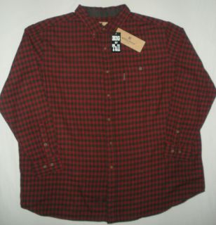 Woolrich Big Tall Trout Run Buffalo Red Plaid Flannel Button Up Shirt 