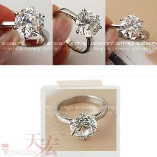   Cute Charming Love Heart Zircon Stone Ring Gift Accessory
