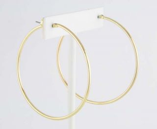 fashion classic 14kt hge large hoop pierced earrings