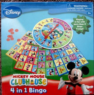 Disney Mickey Mouse Clubhouse 4 in 1 Bingo Game Set 3 New