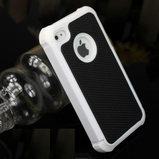 White Black Rugged Rubber Matte Hard Case Cover For iPhone 4 4S 4G 