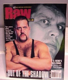 2003 WWF Raw Wrestling Magazine Andre Big Show Poster