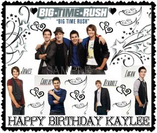 Big Time Rush Edible Frosting Sheet Cake Topper Image Decorations 