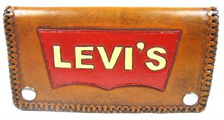 vintage style levi s big e leather chain wallet inspired by vintage 