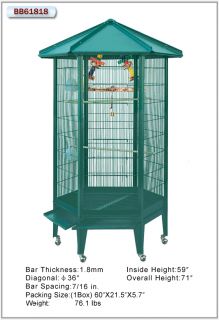 HQ Cages 61818 Parrot Bird Cages Large Parrot Aviary Cage Toy Toys 